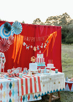 Big Top Circus Stars and Stripes Tablecloth (1pcs) - Party Lane 