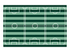Pattern of football fields on a green striped background