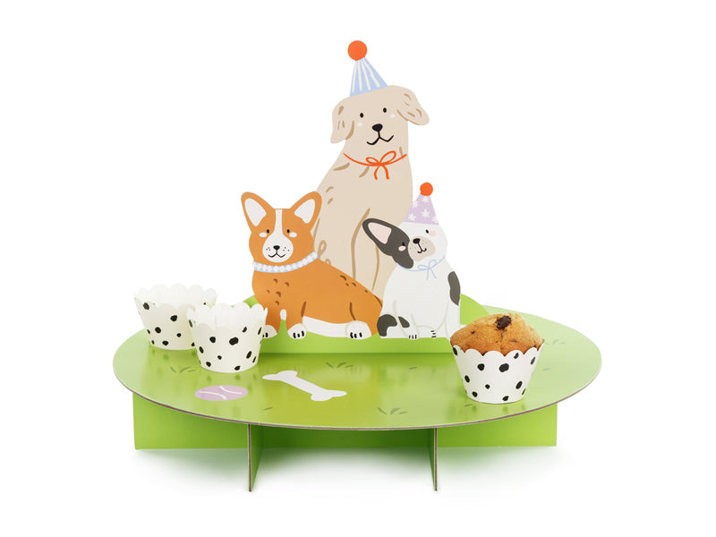 Puppy Pawty Cake Stand and Cases (1pkt/1pc) - Party Lane 