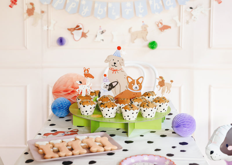 Puppy Pawty Cake Stand and Cases (1pkt/1pc) - Party Lane 