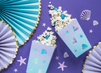 detail shot of mermaid theme snack boxes