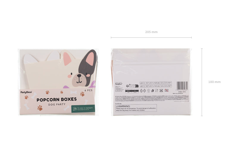 Puppy Pawty Snack Boxes (1pkt/6pcs) - Party Lane 