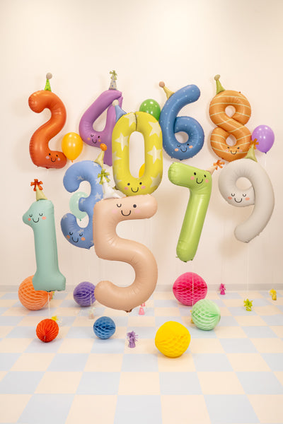 Colourful Foil Balloon Numbers (1pkt/1pc) - Party Lane