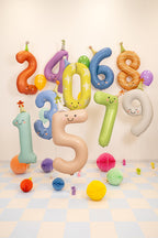 Colourful Foil Balloon Numbers (1pkt/1pc) - Party Lane