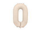 Beige Foil Balloon Numbers (1pkt/1pc) - Party Lane