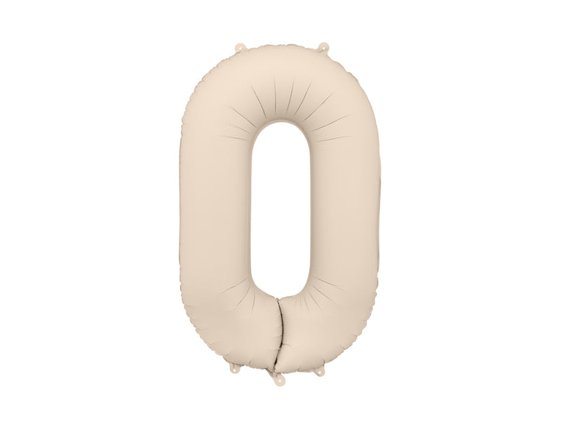 Beige Foil Balloon Numbers (1pkt/1pc) - Party Lane