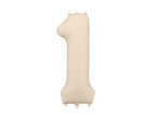 Beige Foil Balloon Numbers (1pkt/1pc) - Party Lane