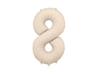 Beige Foil Balloon Numbers (1pkt/1pc) - Party Lane