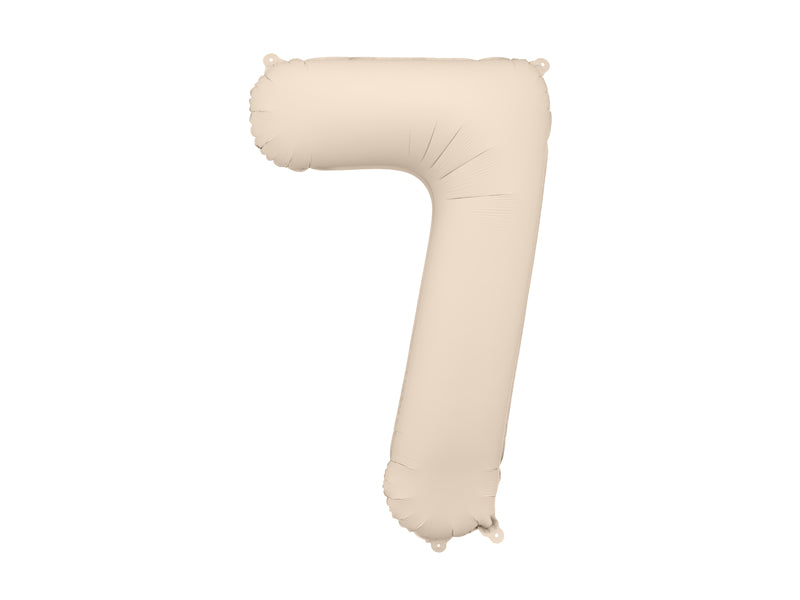 Beige Foil Balloon Numbers (1pkt/1pc) - Party Lane