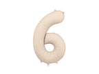 Beige Foil Balloon Numbers (1pkt/1pc) - Party Lane