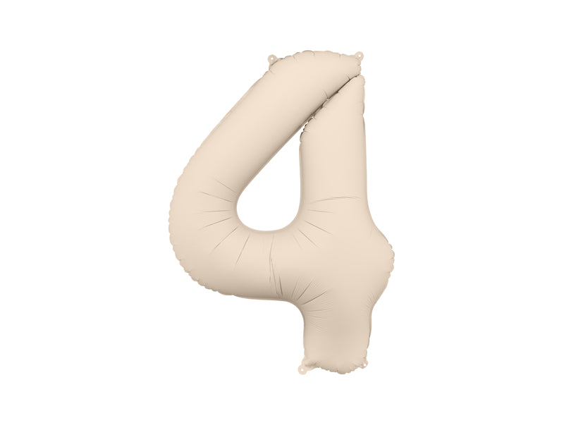Beige Foil Balloon Numbers (1pkt/1pc) - Party Lane