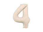 Beige Foil Balloon Numbers (1pkt/1pc) - Party Lane