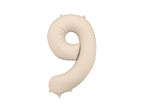 Beige Foil Balloon Numbers (1pkt/1pc) - Party Lane