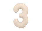 Beige Foil Balloon Numbers (1pkt/1pc) - Party Lane