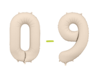 Beige Foil Balloon Numbers (1pkt/1pc) - Party Lane