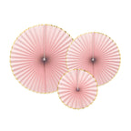 A set of 3 pink rosettes, perfect for girly, magical, or birthday party backdrops.