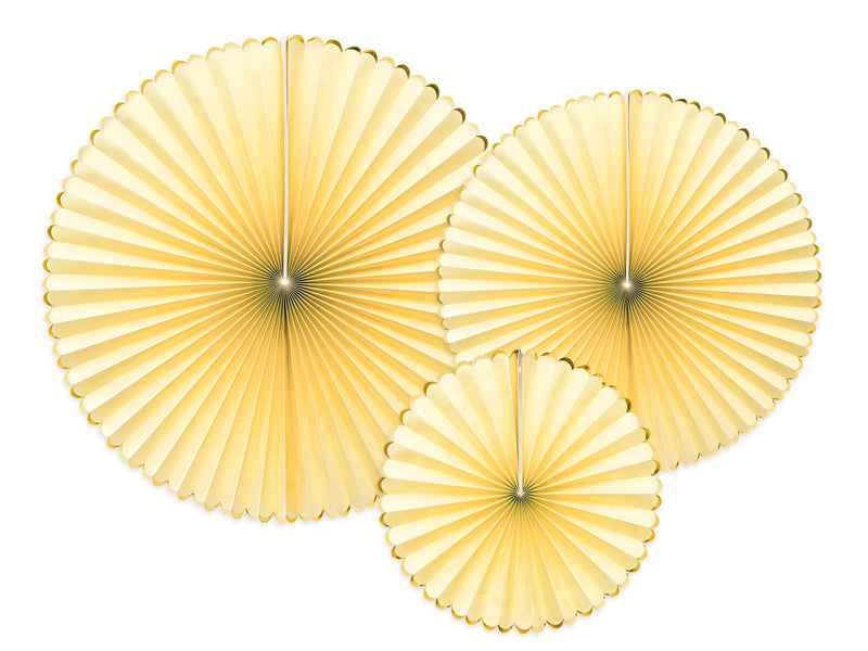 Yellow Rosettes (1pkt/3pc) - Party Lane 