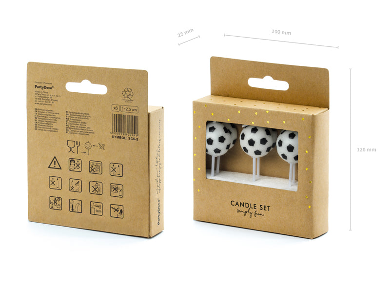 Mini Kicker Football Candles (1pkt/6pcs) - Party Lane 