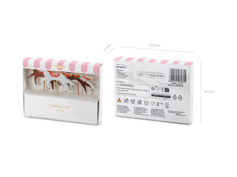 Pink Pony Club Candles (1pkt/3pc)