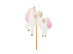 A single unicorn-shaped birthday candle, perfect for adding a magical touch to any cake.