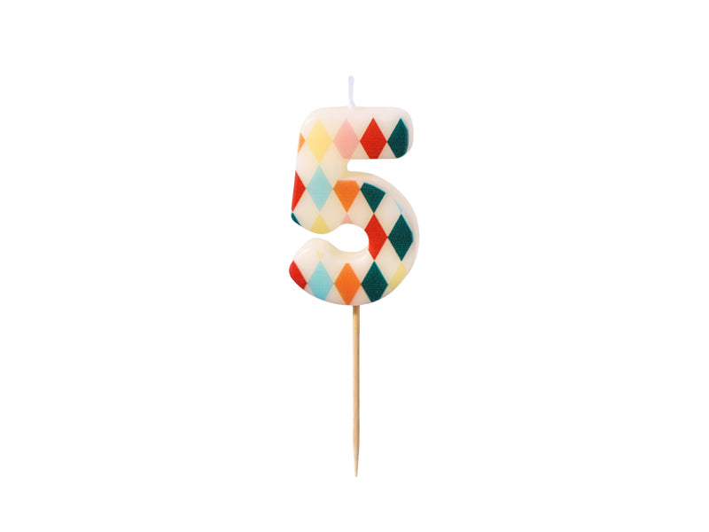Big Top Circus Number Candles (1pc) - Party Lane 