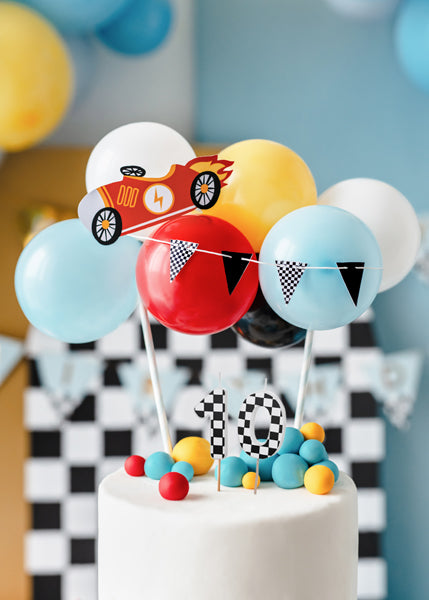 Too Fast Checkered Number Candles (1pkt/1pc)