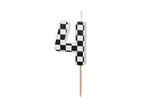 Too Fast Checkered Number Candles (1pkt/1pc)