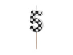 Too Fast Checkered Number Candles (1pkt/1pc)