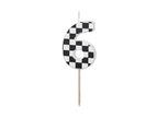 Too Fast Checkered Number Candles (1pkt/1pc)