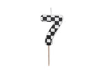Too Fast Checkered Number Candles (1pkt/1pc)