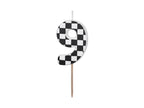 Too Fast Checkered Number Candles (1pkt/1pc)