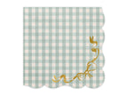 Checkered fabric with gold decorative element