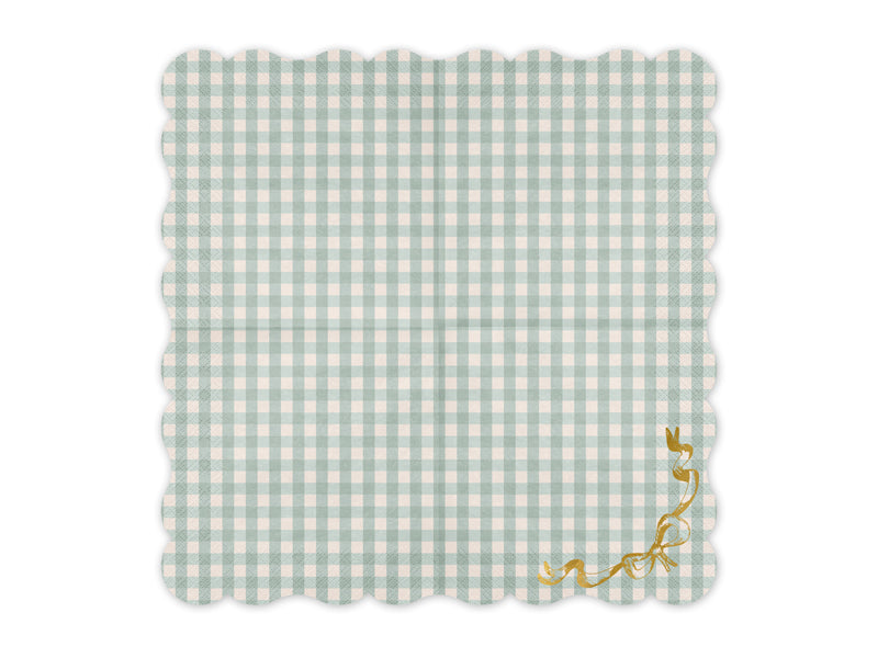 Oh Sweet Baby Checkered Bow napkins featuring bows and checkered details