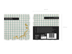 Oh Sweet Baby Checkered Bow napkins packaging with coordinated design.