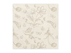 Floral and butterfly pattern on a beige background