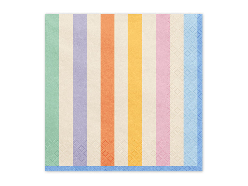 Summer Stripes Paper Napkins (1pkt/20pc) - Party Lane