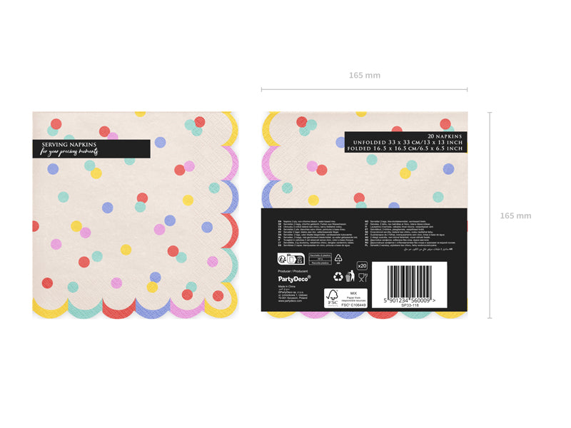 Confetti Paper Napkins (1pkt/20pc) - Party Lane