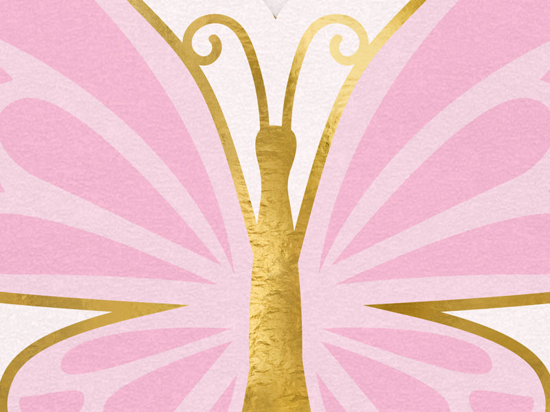 close up detail shot of butterfly napkin