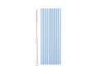 Blue plastic straws
