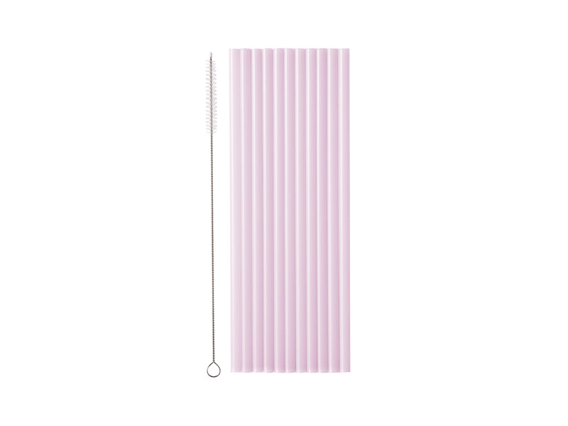 Lilac plastic straws