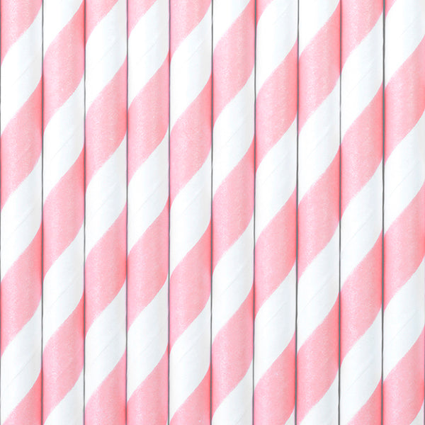 Pattern of pink and white diagonal stripes on a striped background