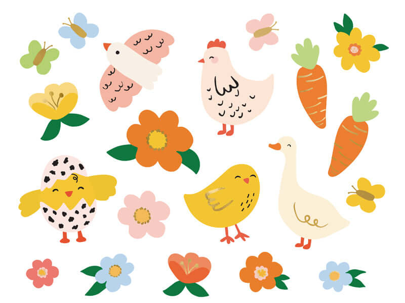 Easter Temporarry Tattoos (1pkt/20pc) - Party Lane 