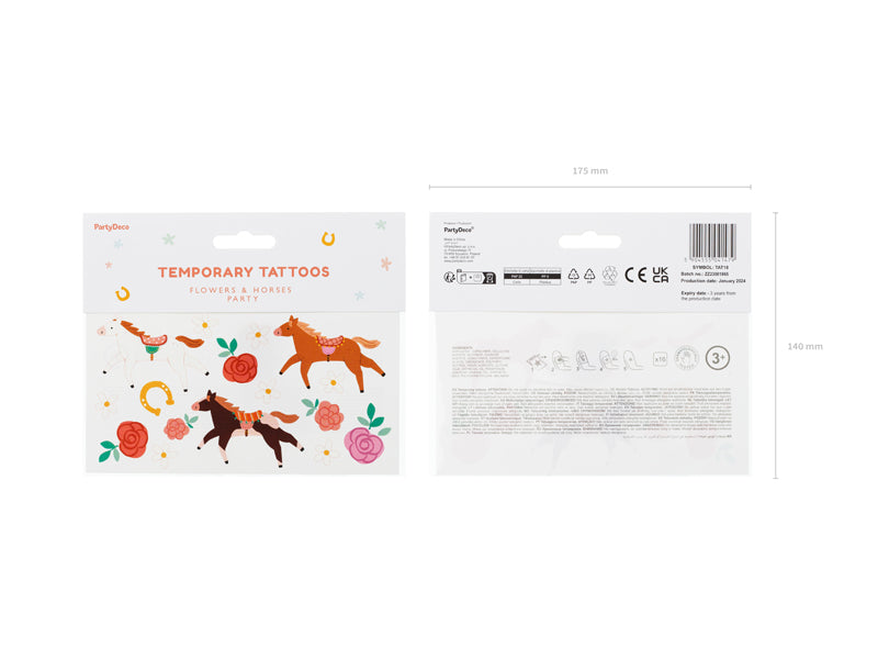 Pink Pony Club Temporary Tattoos (1pkt/16pc)