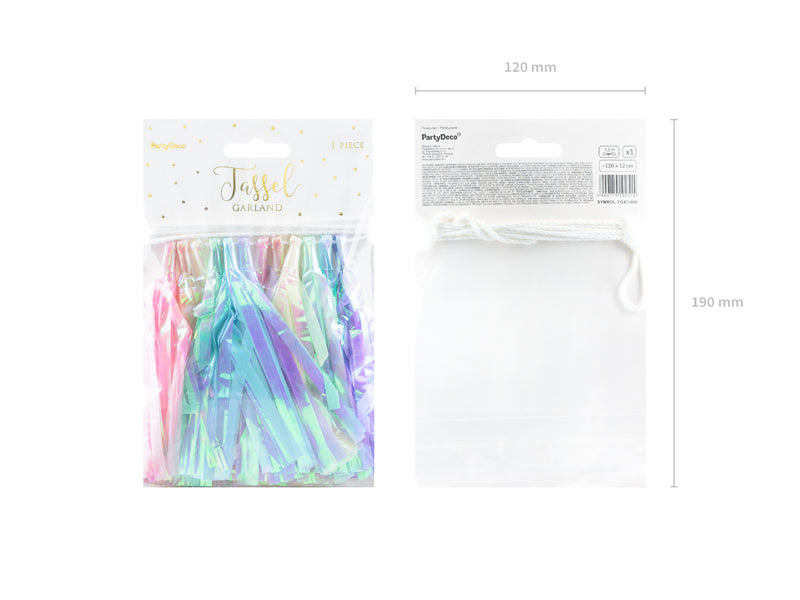 Iridescent Pastel Tassel Garland (1pc)