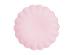 Reusable frill plastic plates pink