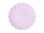Reusable frill plastic plates in purple