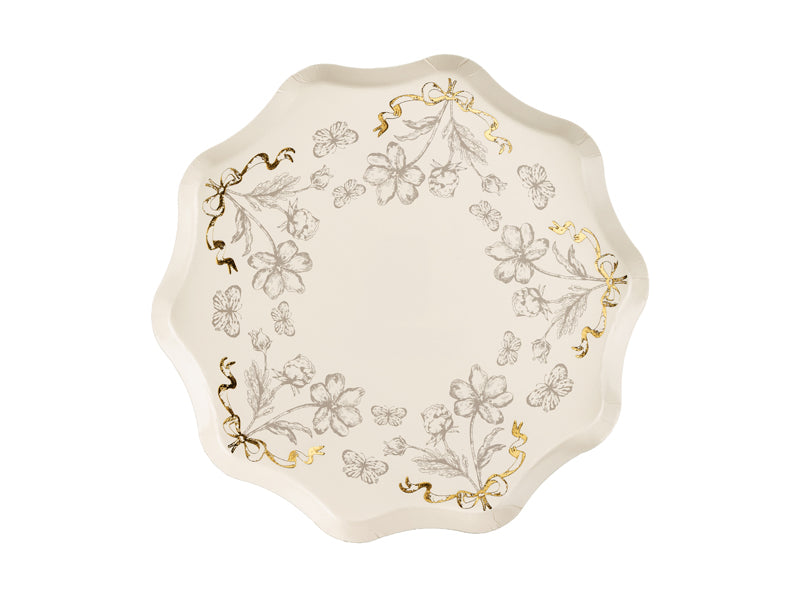 Decorative plate with floral patterns