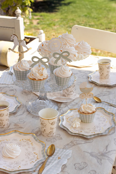 Oh Sweet Baby Checkered Plates (1pkt/6pcs)