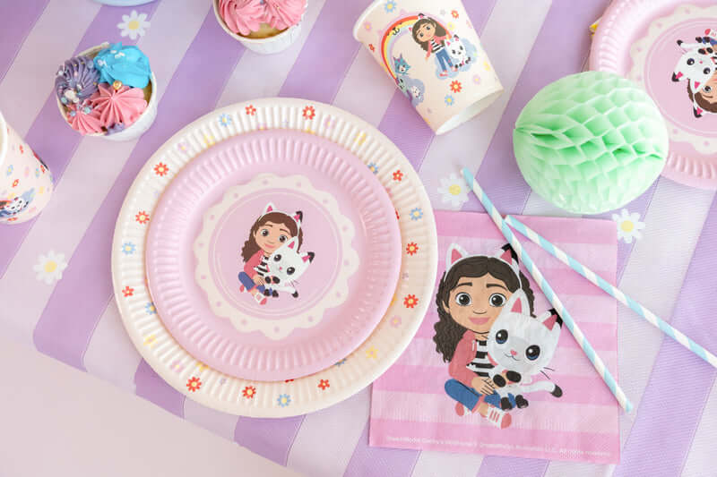 Gabby's Doll House Paper Plates 18cm (1pkt/6pcs) - Party Lane 