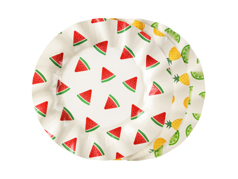 Summer Fruit Paper Plates 20cm (1pkt/6pc) - Party Lane